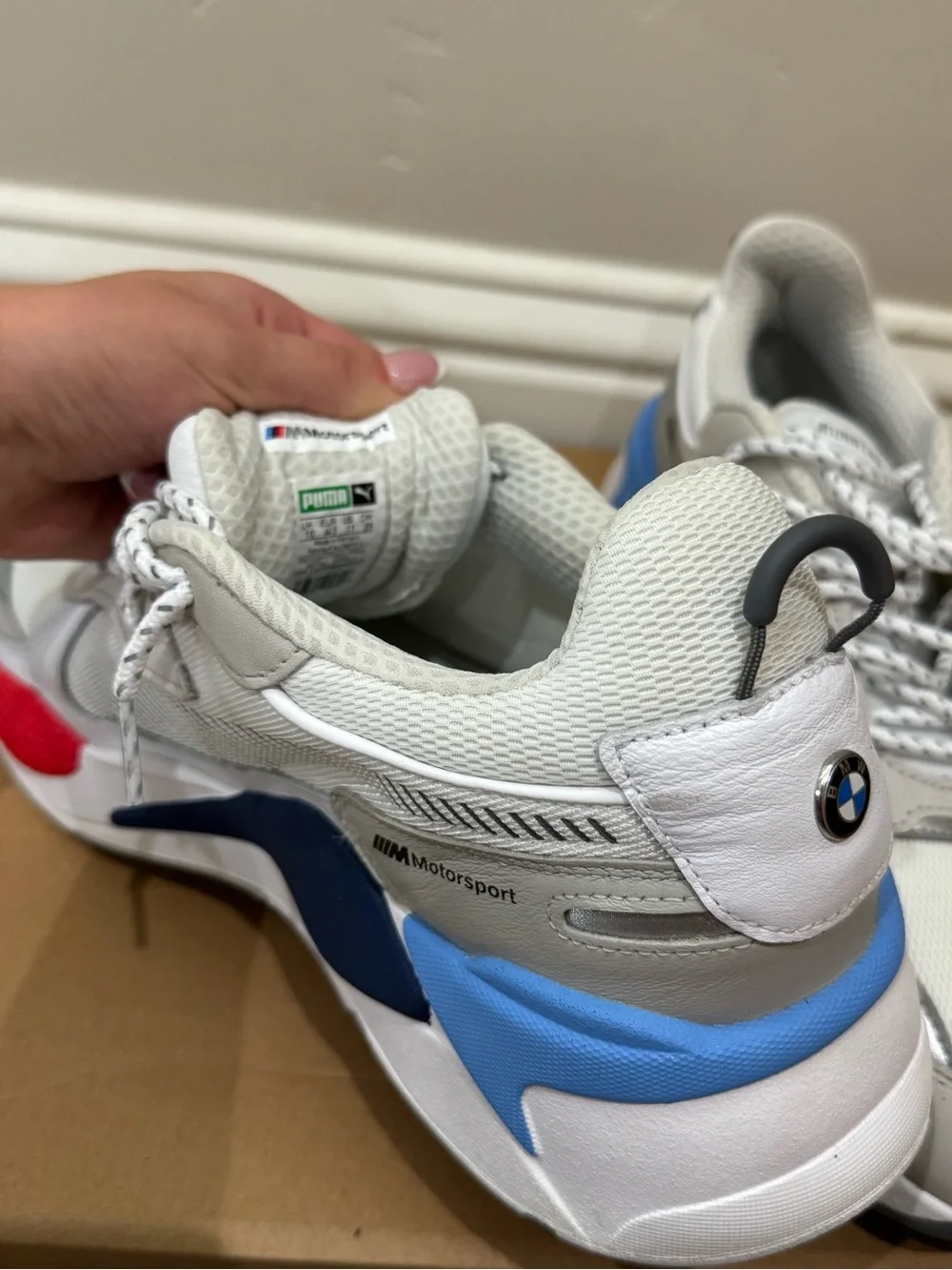 Men White Multi-Color Athletic Sneakers Running